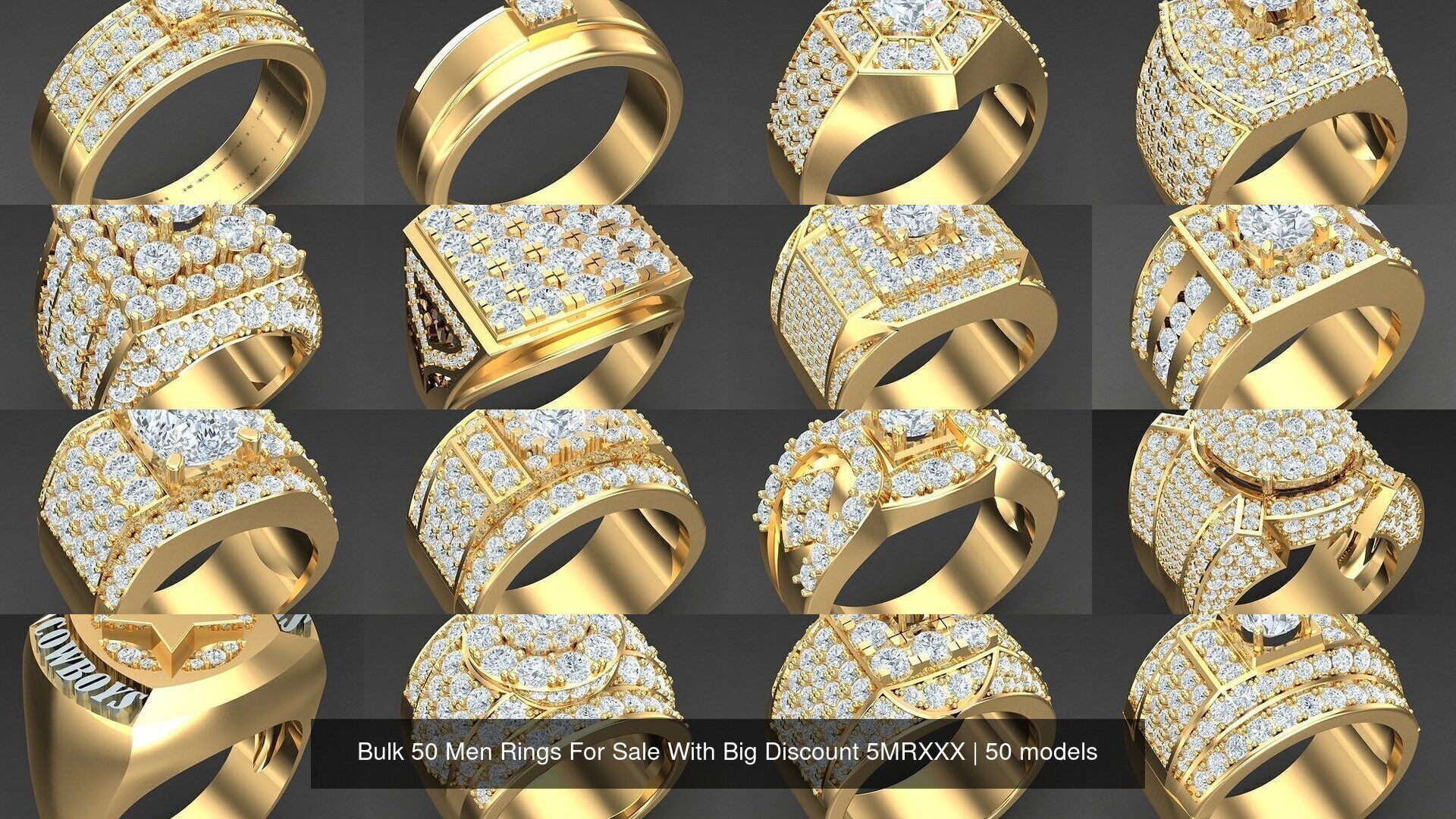 Bulk 50 Men Rings For Sale With Big Discount 5MRXXX 3D Model Collection_1