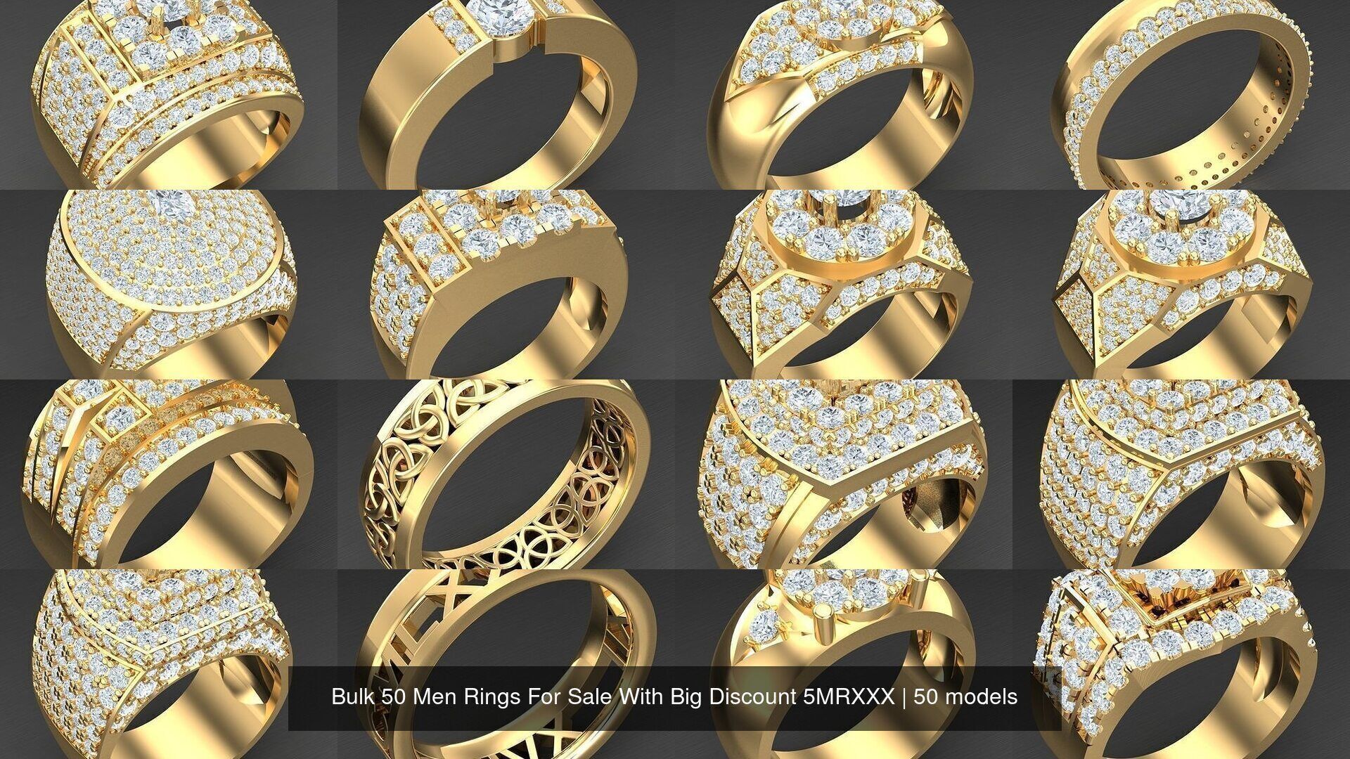 Bulk 50 Men Rings For Sale With Big Discount 5MRXXX 3D Model Collection_2
