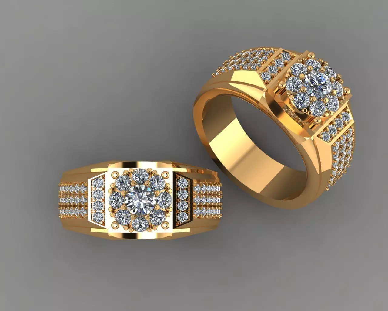 Stylish 3D Ring Model for Jewelry Making And printing Code R32 3D print model