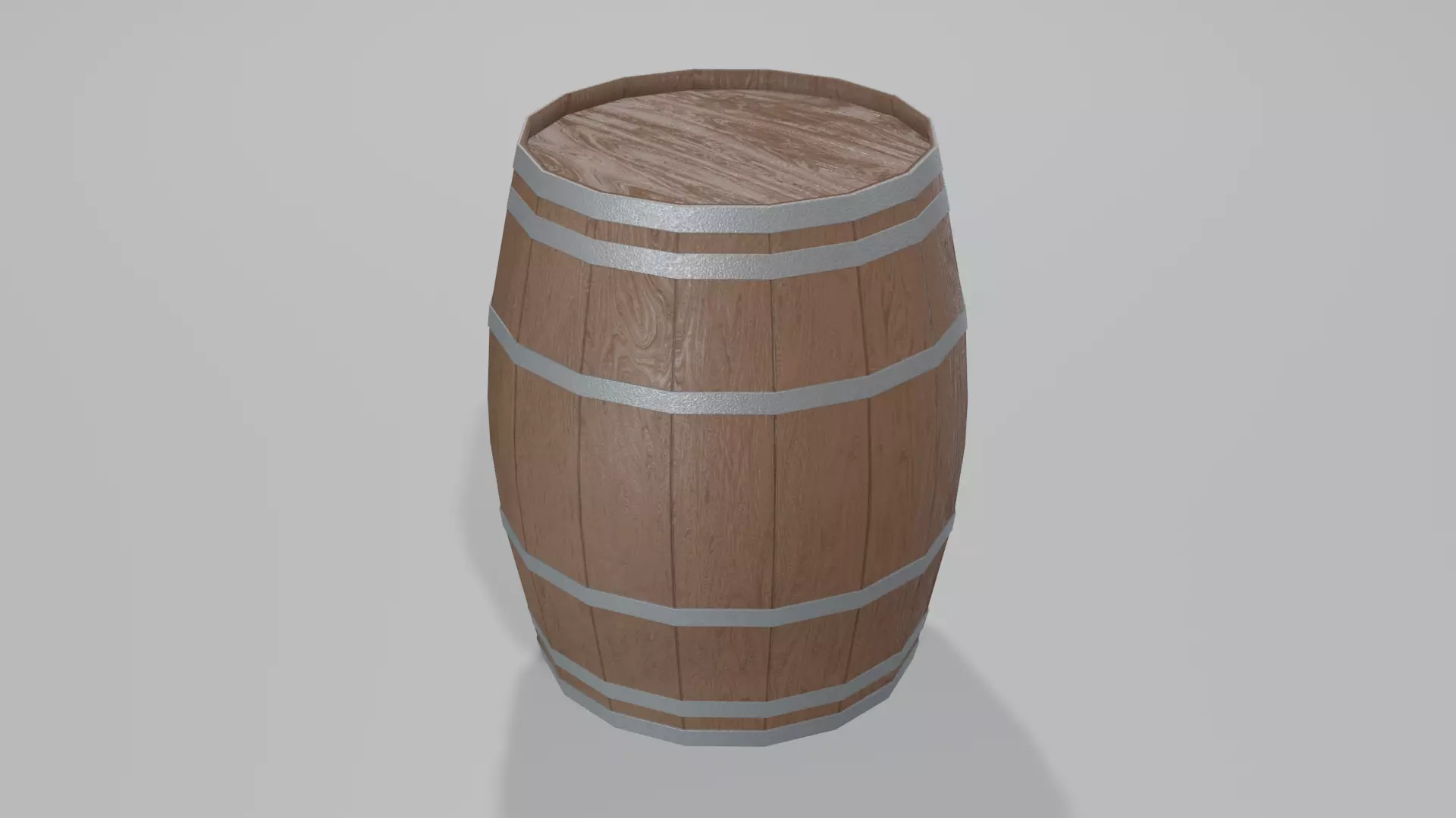 Heavy Toasted Lowpoly Burgundy Barrel Low-poly 3D model_0