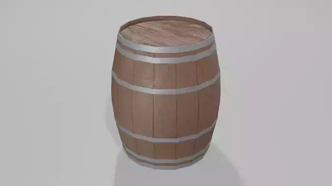 Heavy Toasted Lowpoly Burgundy Barrel