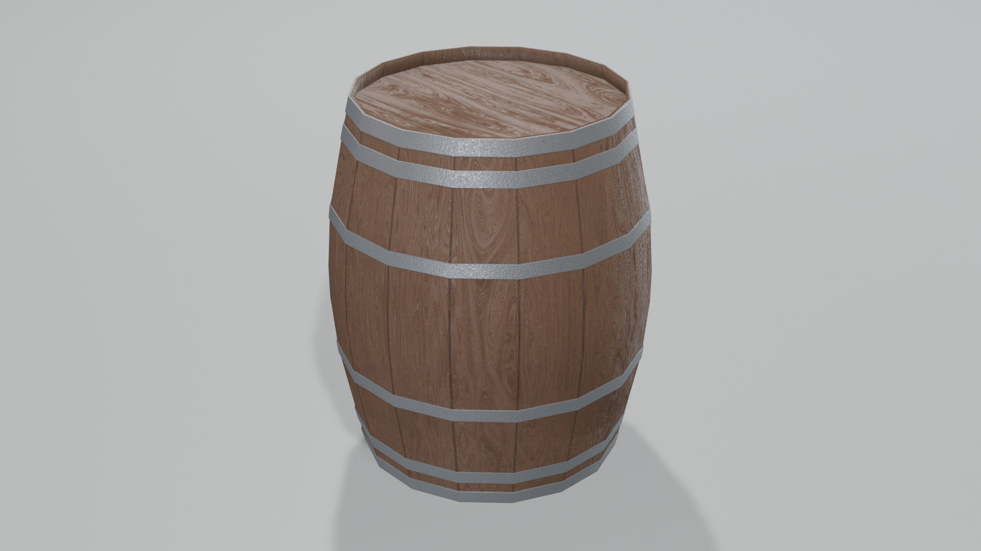 Heavy Toasted Lowpoly Burgundy Barrel Low-poly 3D model_1