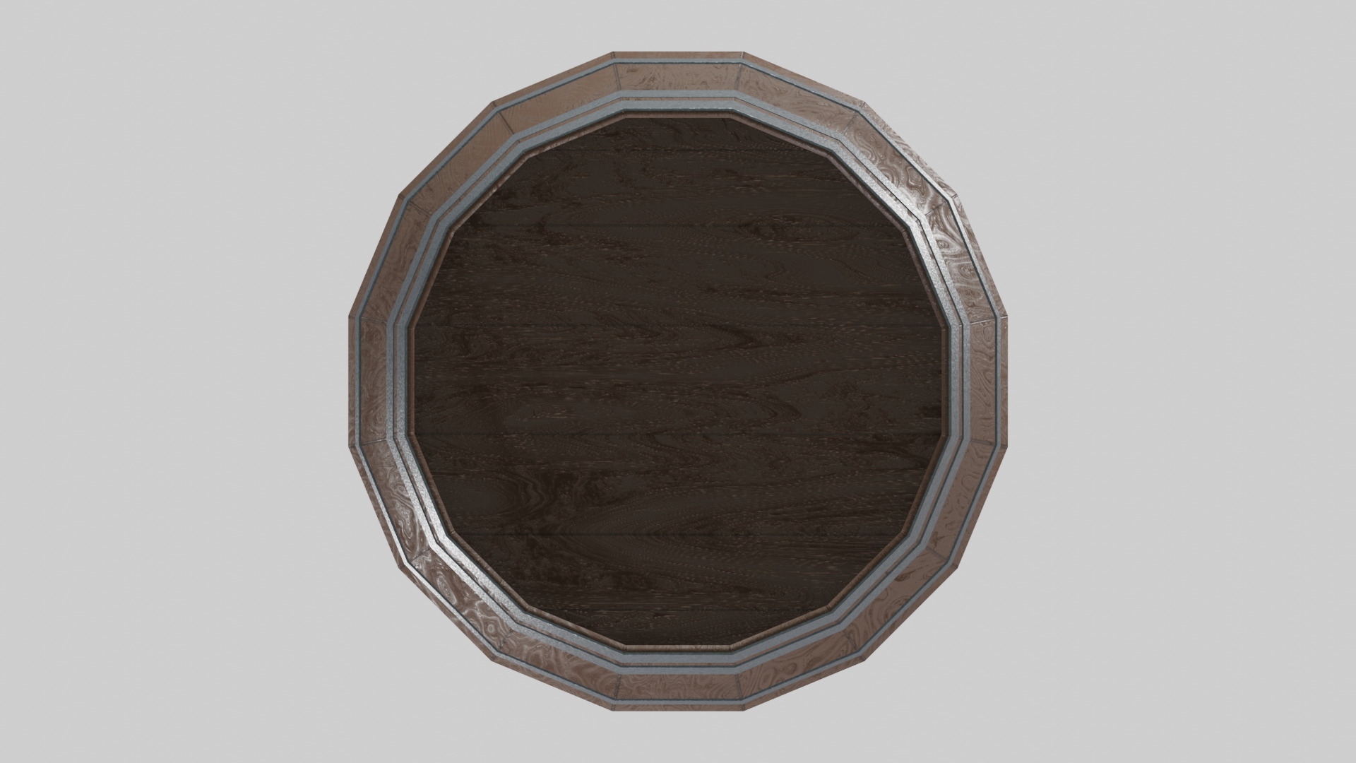 Heavy Toasted Lowpoly Burgundy Barrel Low-poly 3D model_5