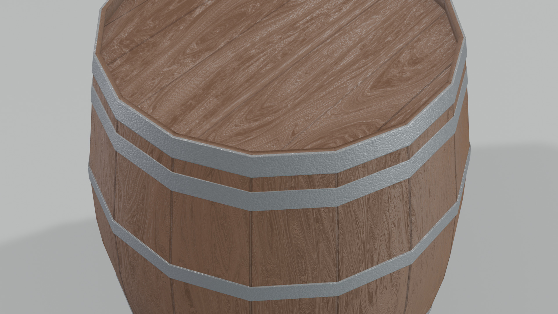 Heavy Toasted Lowpoly Burgundy Barrel Low-poly 3D model_4