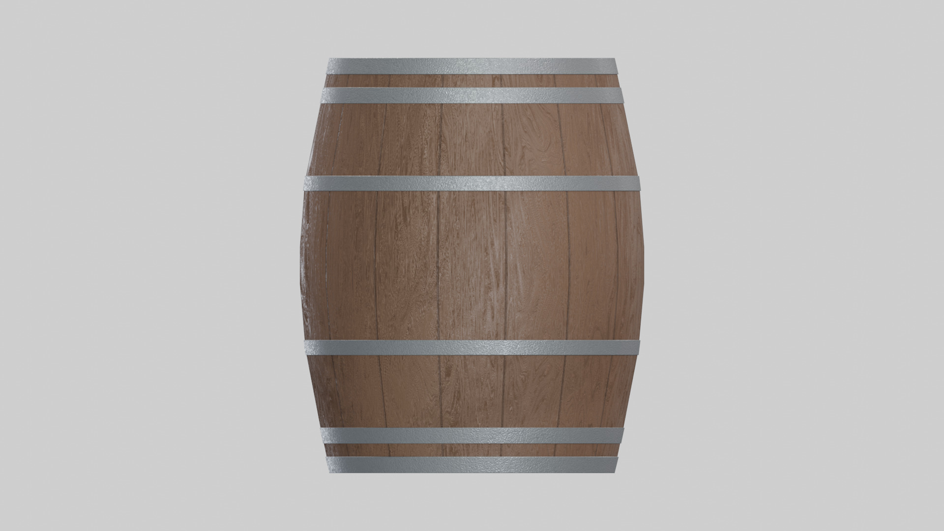 Heavy Toasted Lowpoly Burgundy Barrel Low-poly 3D model_3