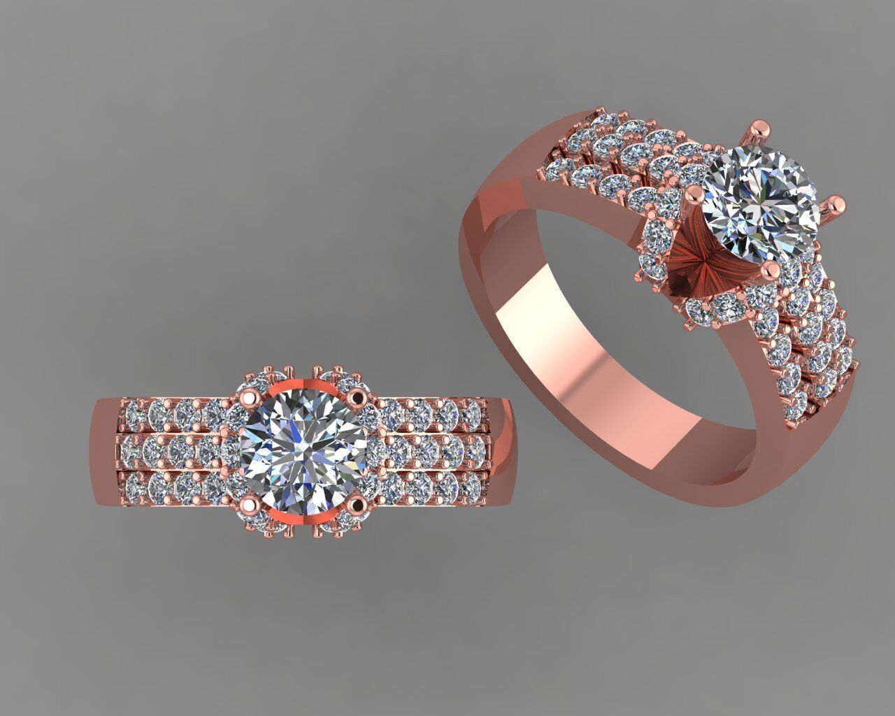 Stylish 3D Ring Model for Jewelry Making And printing Code R33 3D print model_6