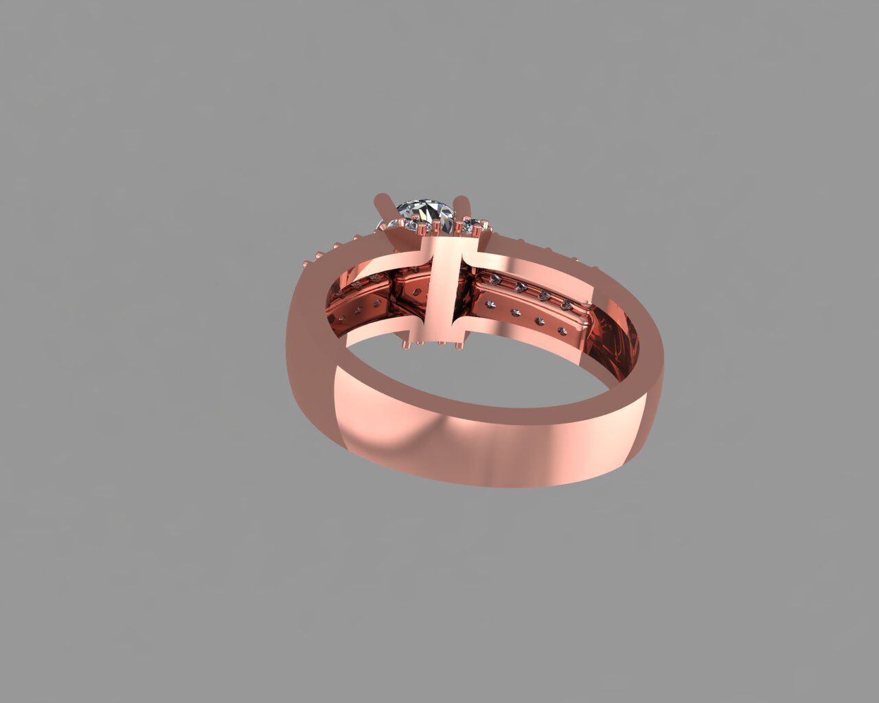 Stylish 3D Ring Model for Jewelry Making And printing Code R33 3D print model_10
