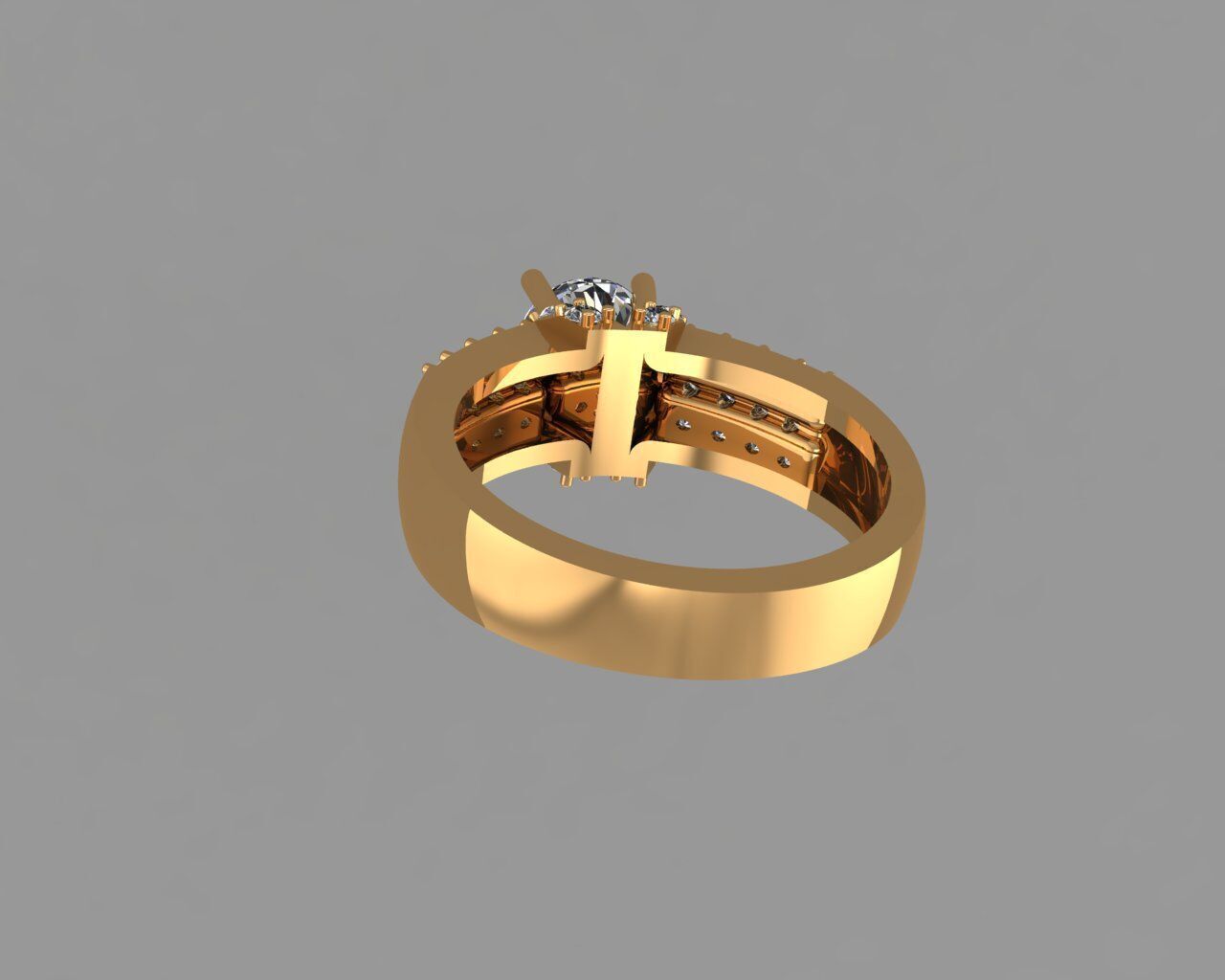 Stylish 3D Ring Model for Jewelry Making And printing Code R33 3D print model_4