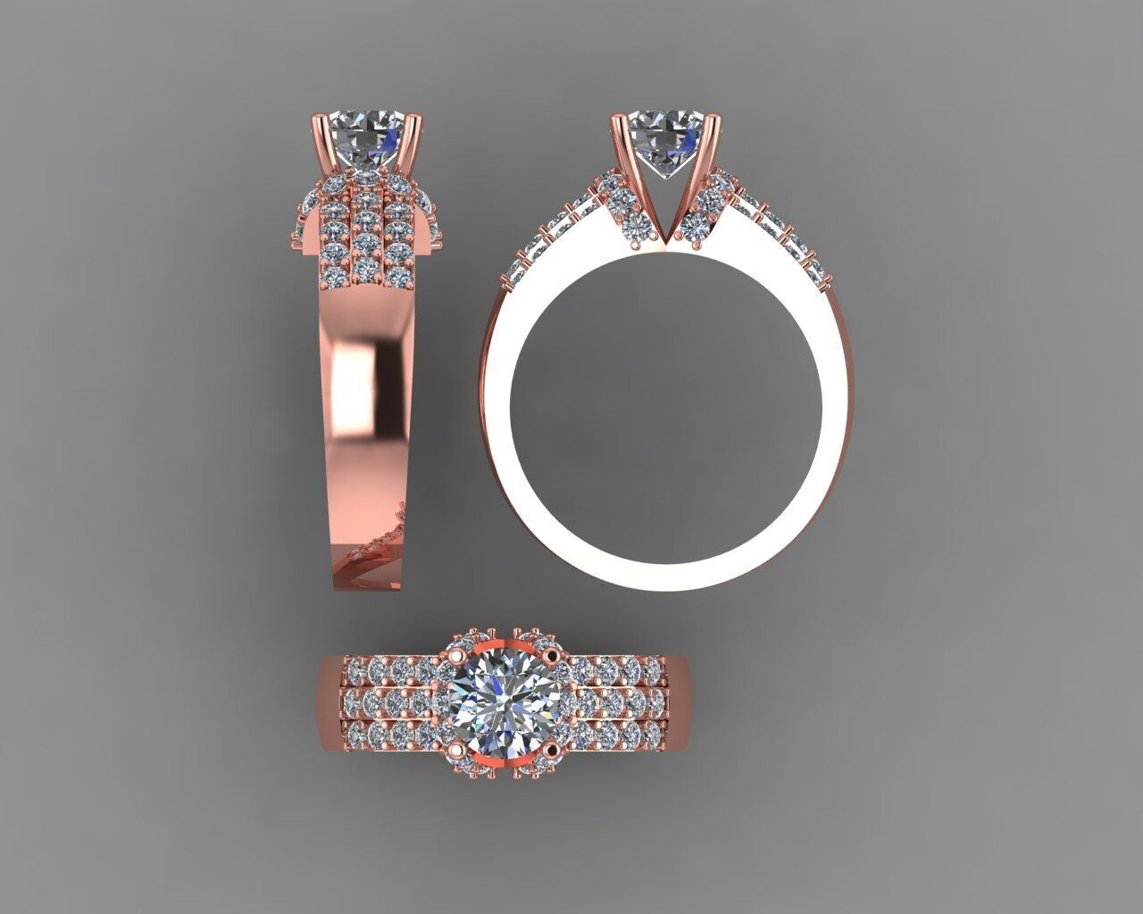 Stylish 3D Ring Model for Jewelry Making And printing Code R33 3D print model_11