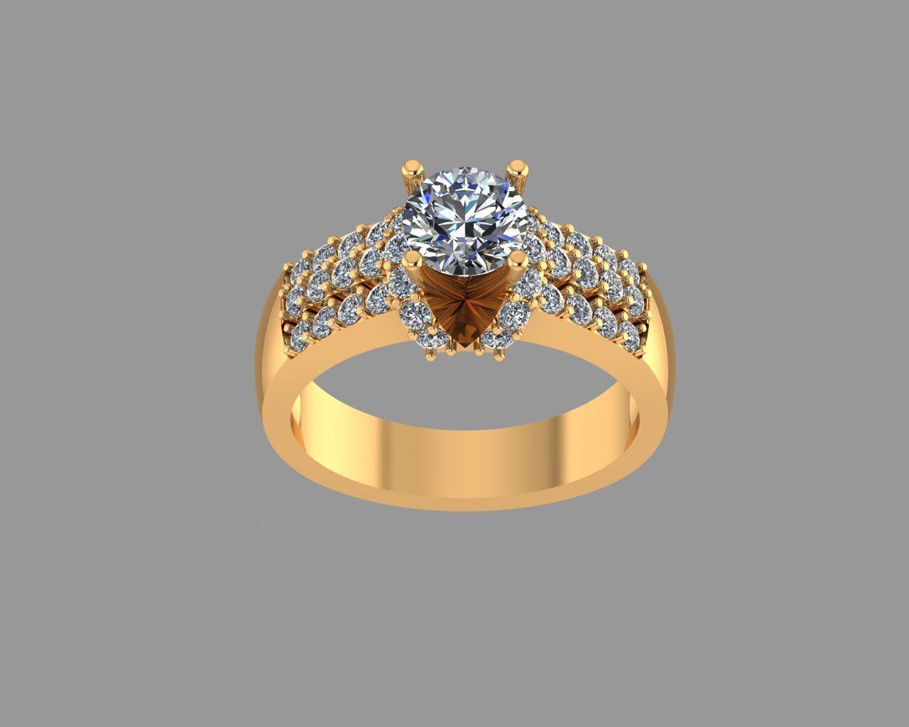 Stylish 3D Ring Model for Jewelry Making And printing Code R33 3D print model_2