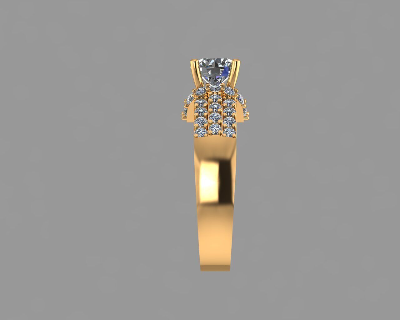 Stylish 3D Ring Model for Jewelry Making And printing Code R33 3D print model_3