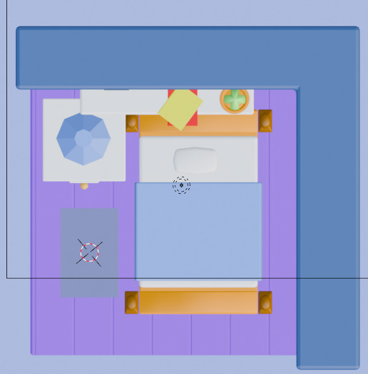 Isometric BEDROOM Low-poly 3D model_5