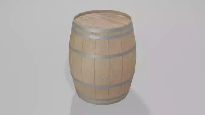 Light Toasted Lowpoly Burgundy Barrel