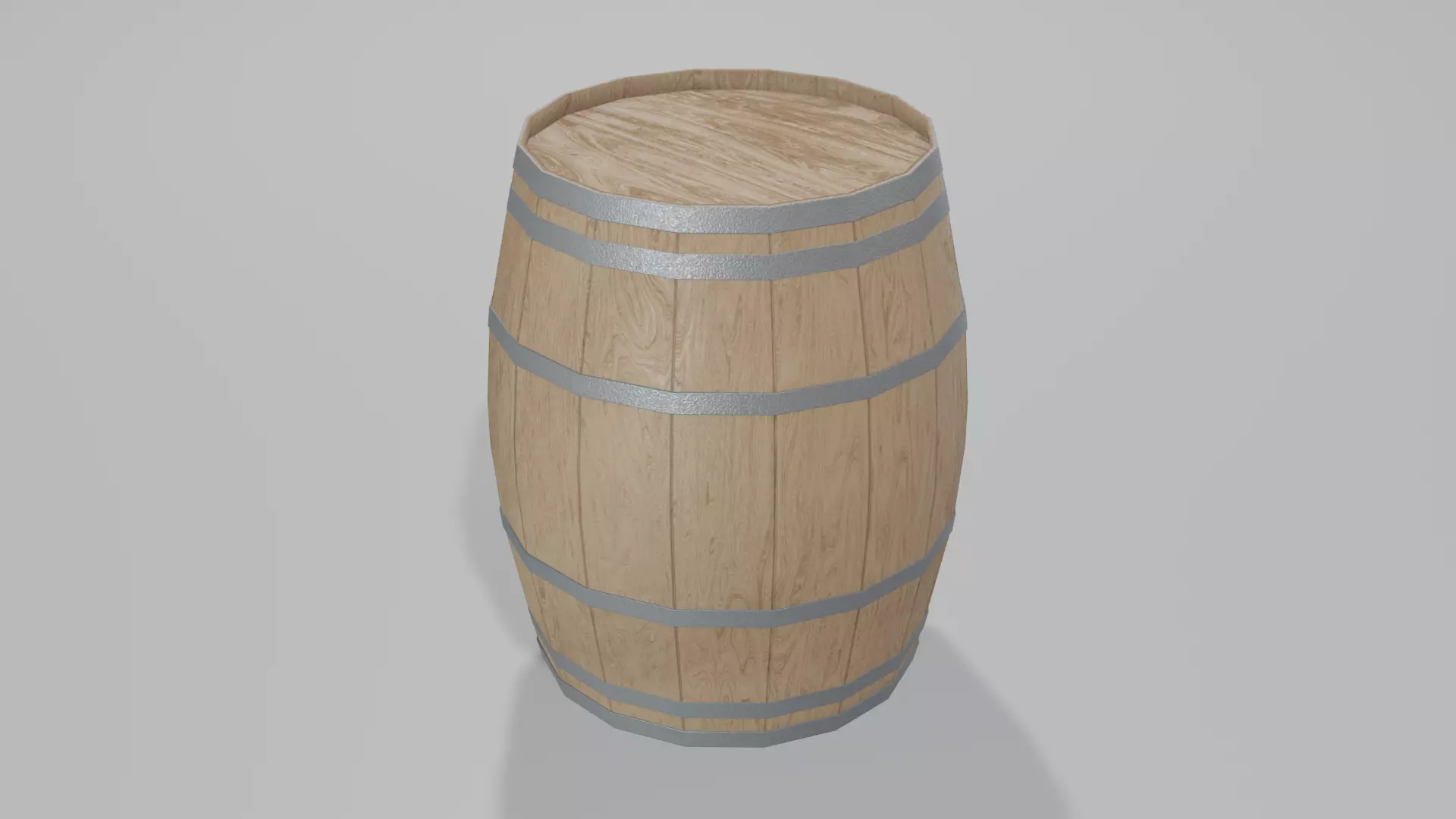Light Toasted Lowpoly Burgundy Barrel Low-poly 3D model_0