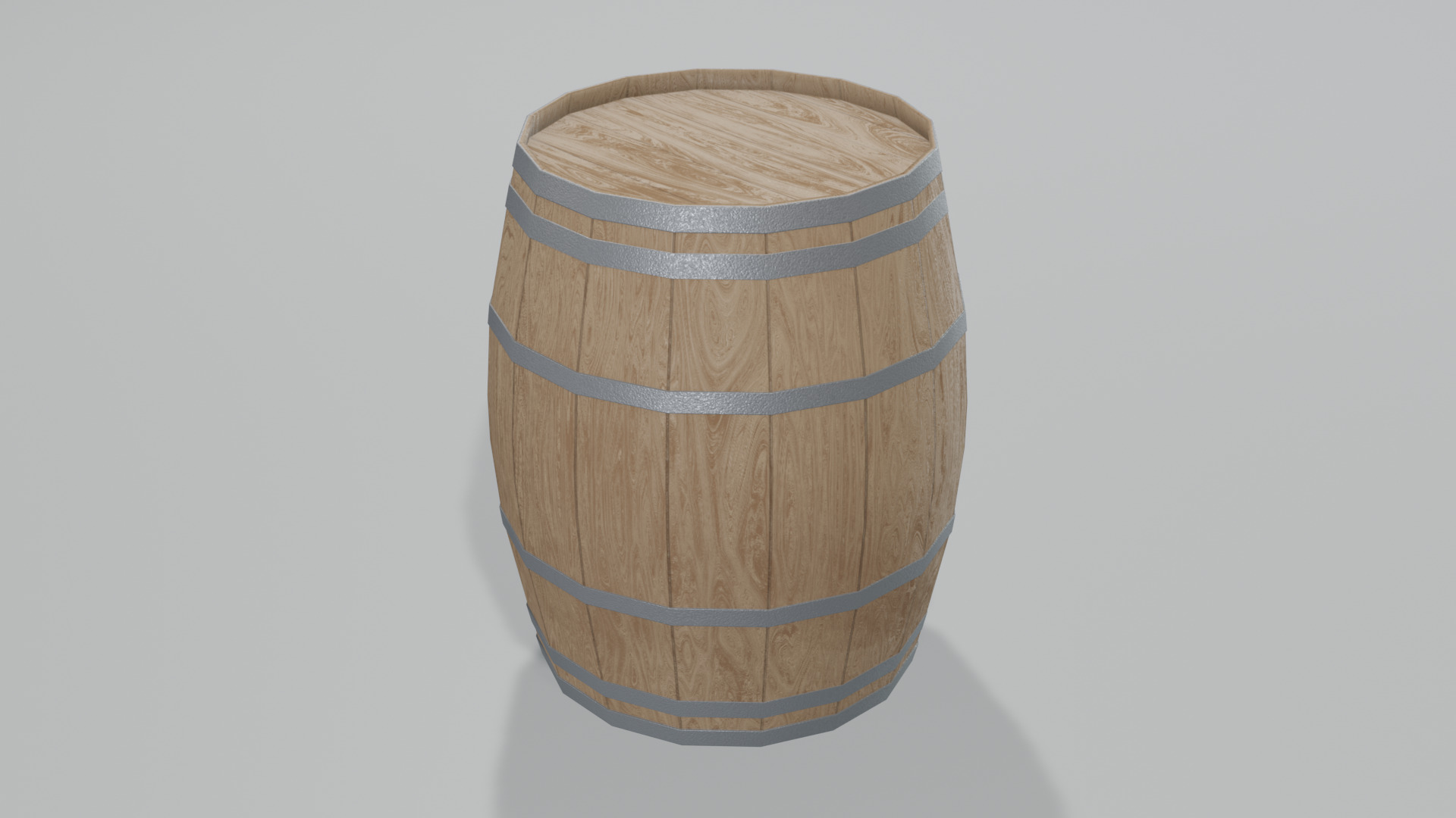 Light Toasted Lowpoly Burgundy Barrel Low-poly 3D model_1