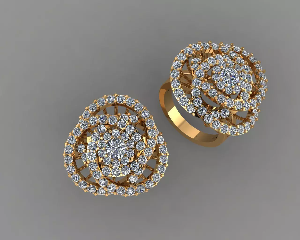 Stylish 3D Ring Model for Jewelry Making And printing Code R34 3D print model