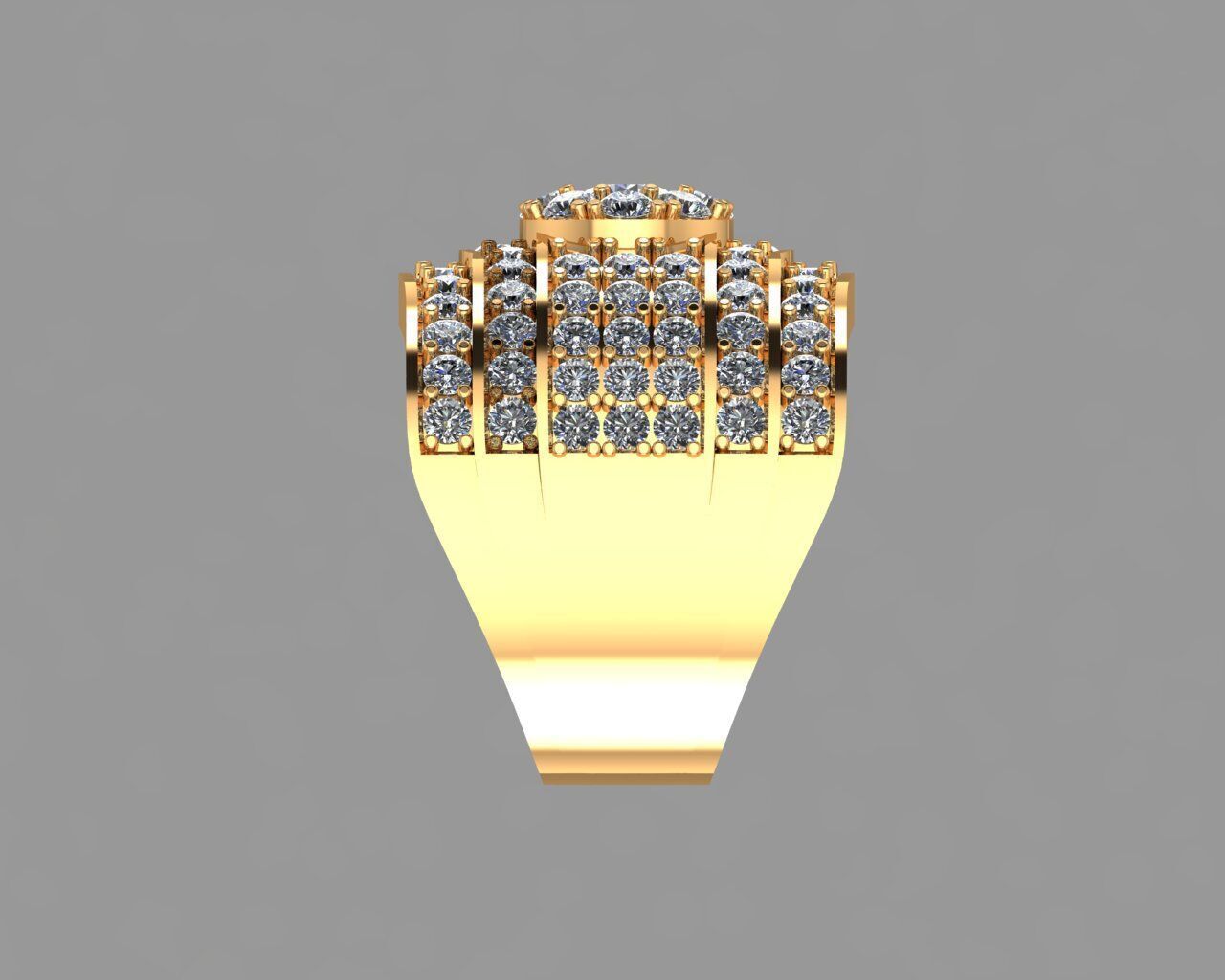 Stylish 3D Ring Model for Jewelry Making And printing Code R35 3D print model_3