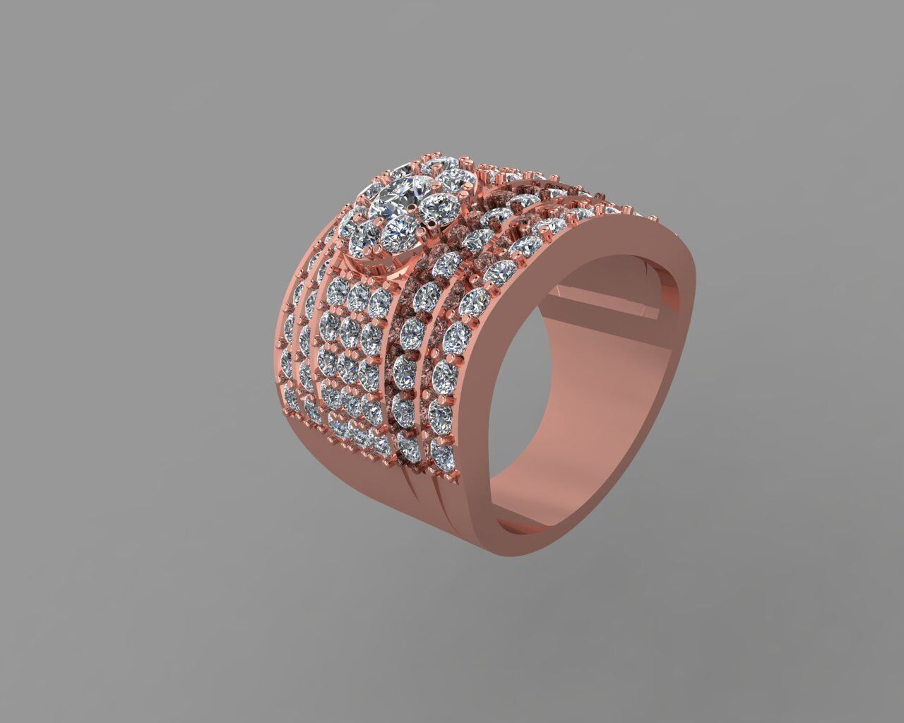 Stylish 3D Ring Model for Jewelry Making And printing Code R35 3D print model_7