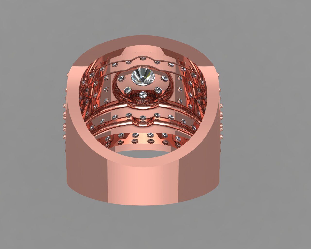 Stylish 3D Ring Model for Jewelry Making And printing Code R35 3D print model_10