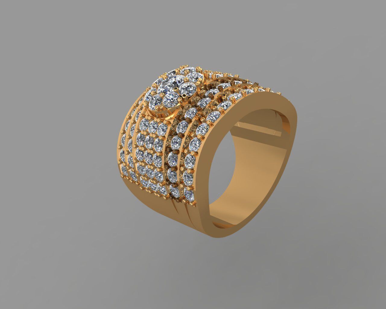 Stylish 3D Ring Model for Jewelry Making And printing Code R35 3D print model_1