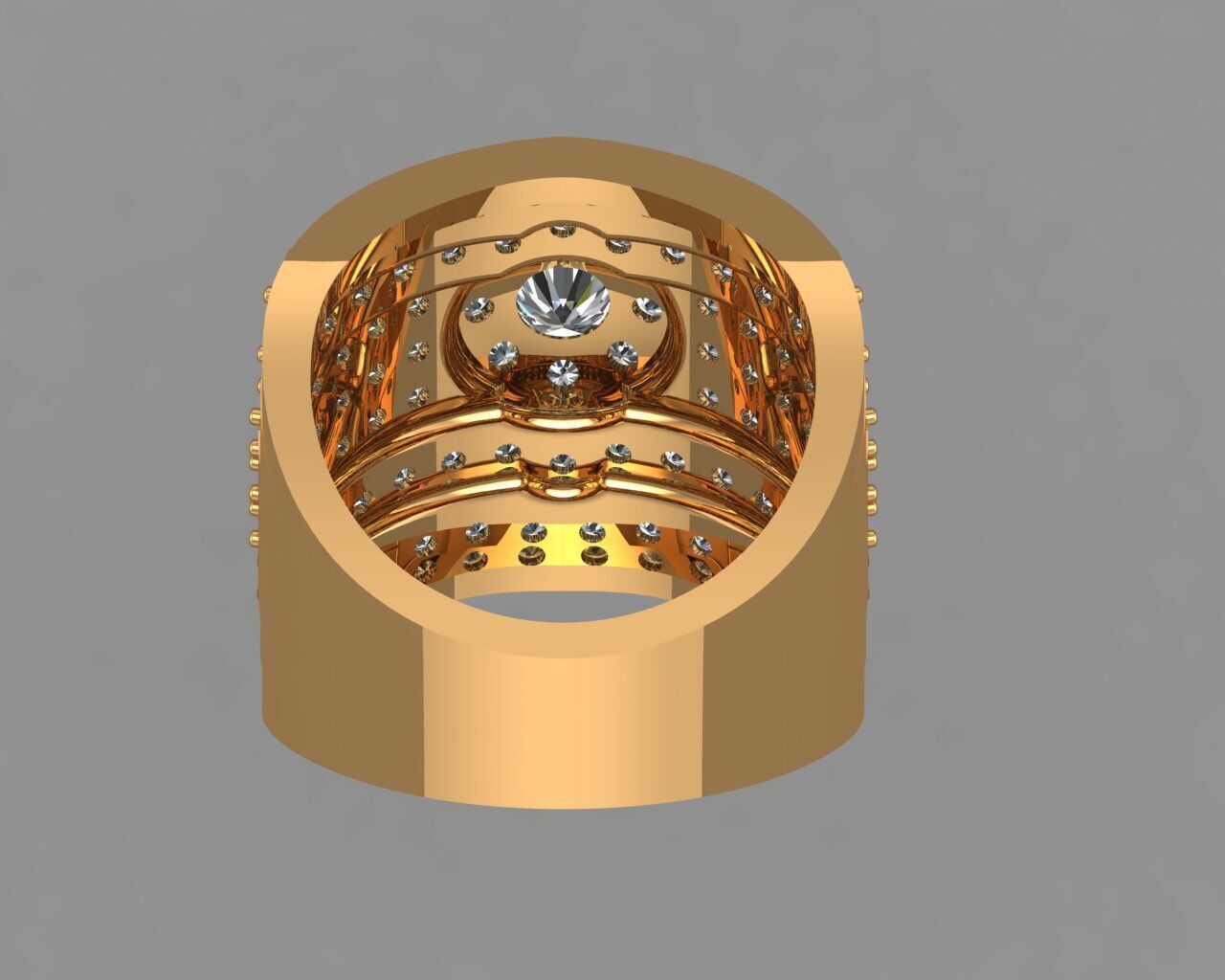 Stylish 3D Ring Model for Jewelry Making And printing Code R35 3D print model_4