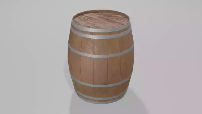 Medium Toasted Lowpoly Burgundy Barrel