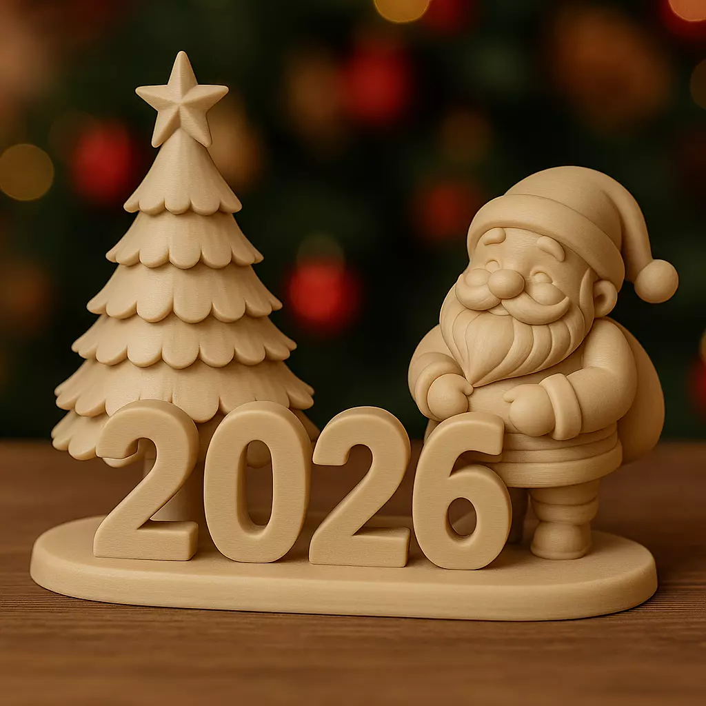 3D Printed Christmas Decoration 2026 Santa Claus Tree 3D print model_2
