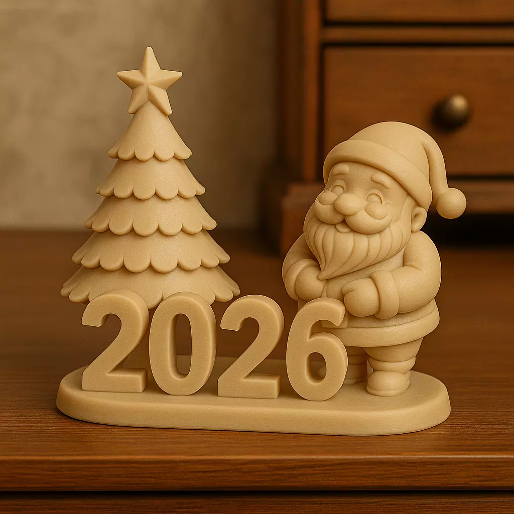 3D Printed Christmas Decoration 2026 Santa Claus Tree 3D print model_4