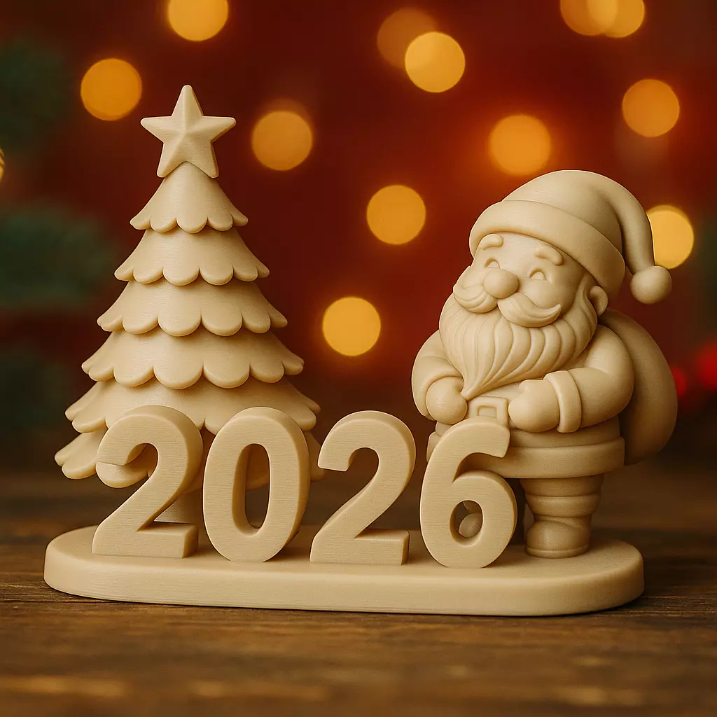 3D Printed Christmas Decoration 2026 Santa Claus Tree 3D print model_1