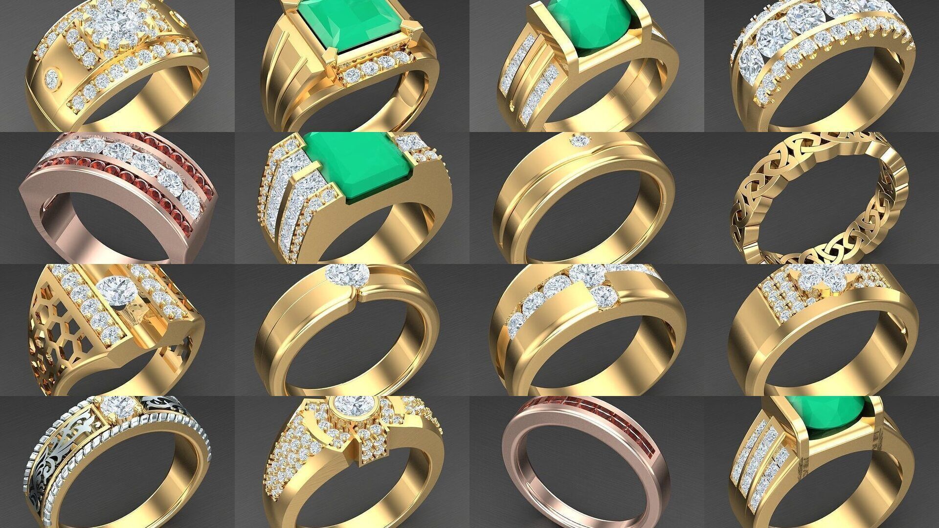 Bulk 50 Men Rings For Sale with Big Discount 6MRXXX 3D Model Collection_3
