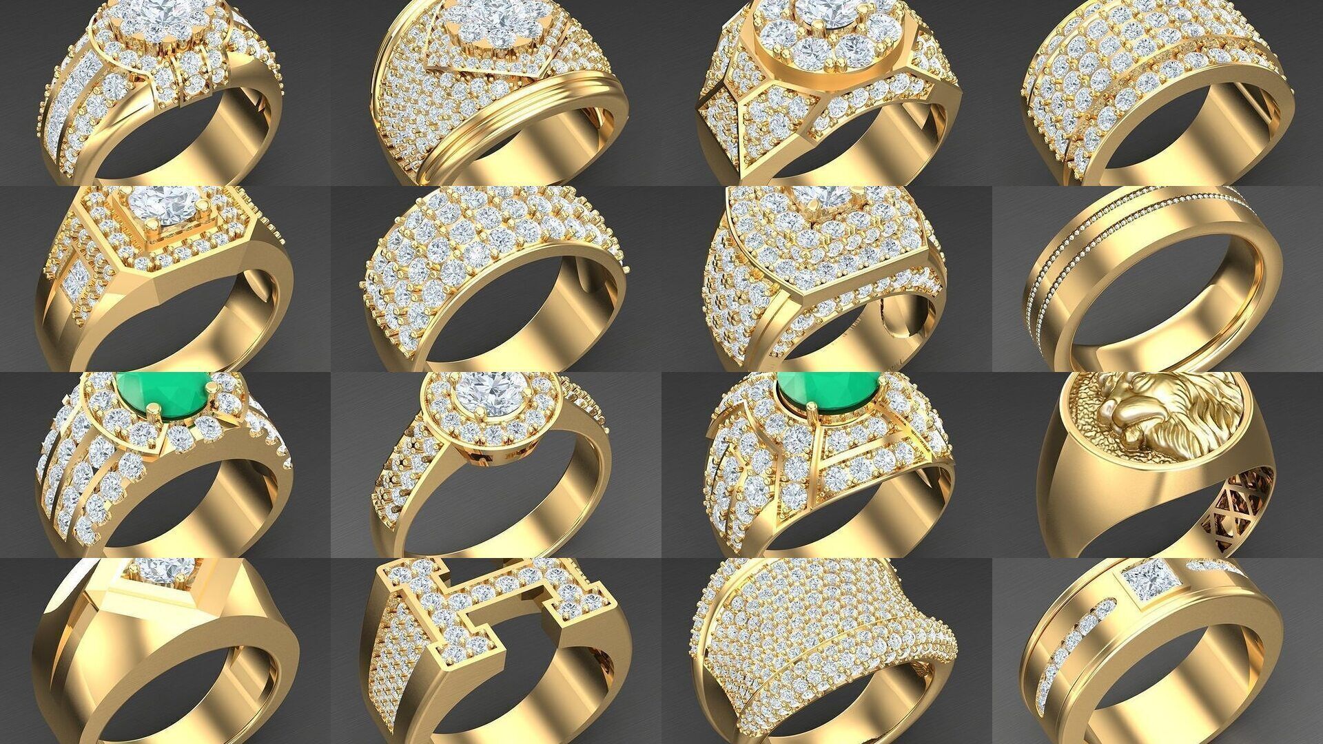 Bulk 50 Men Rings For Sale with Big Discount 6MRXXX 3D Model Collection_1
