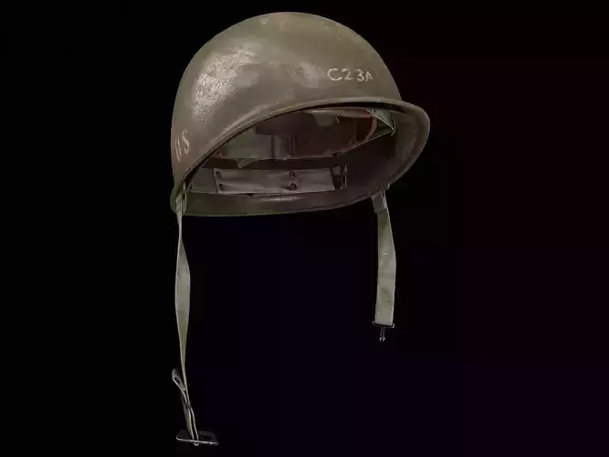 US Military Helmet PBR Low-poly 3D model