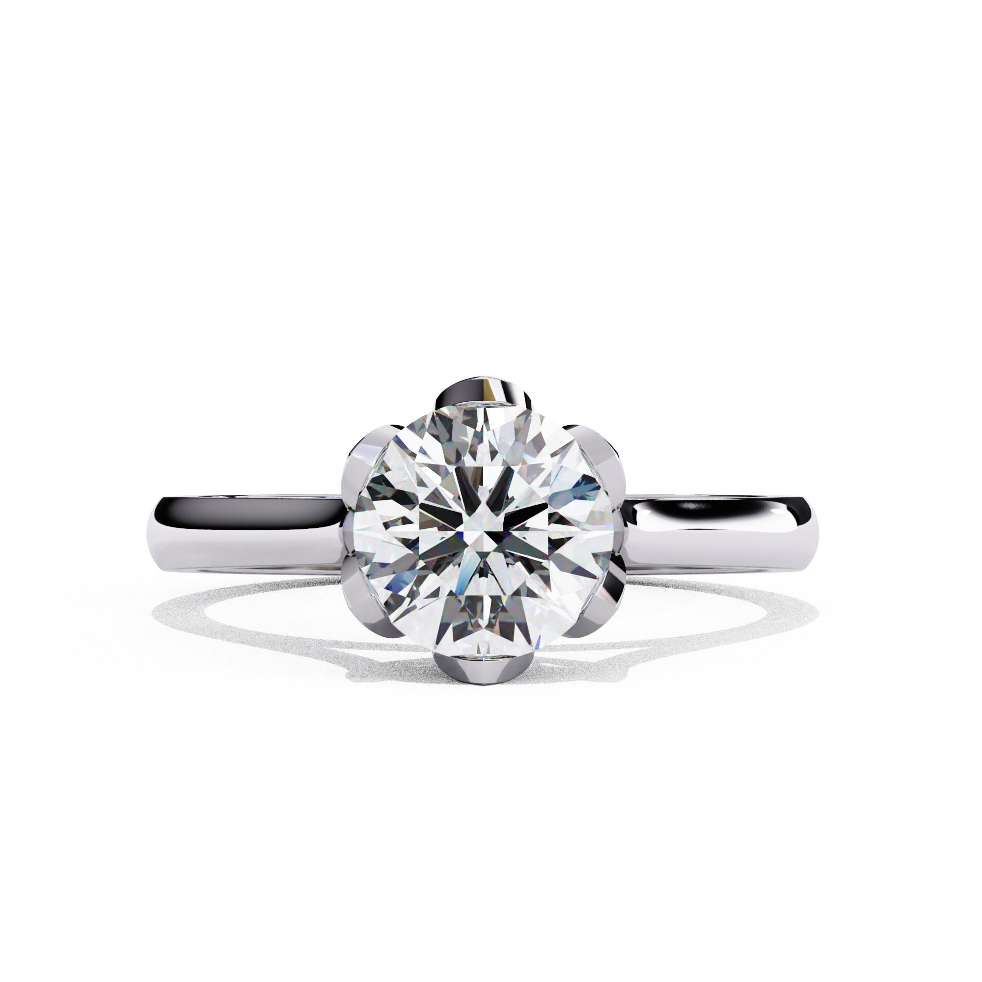 ROUND DIAMOND RING -CAD-039 3D model_5