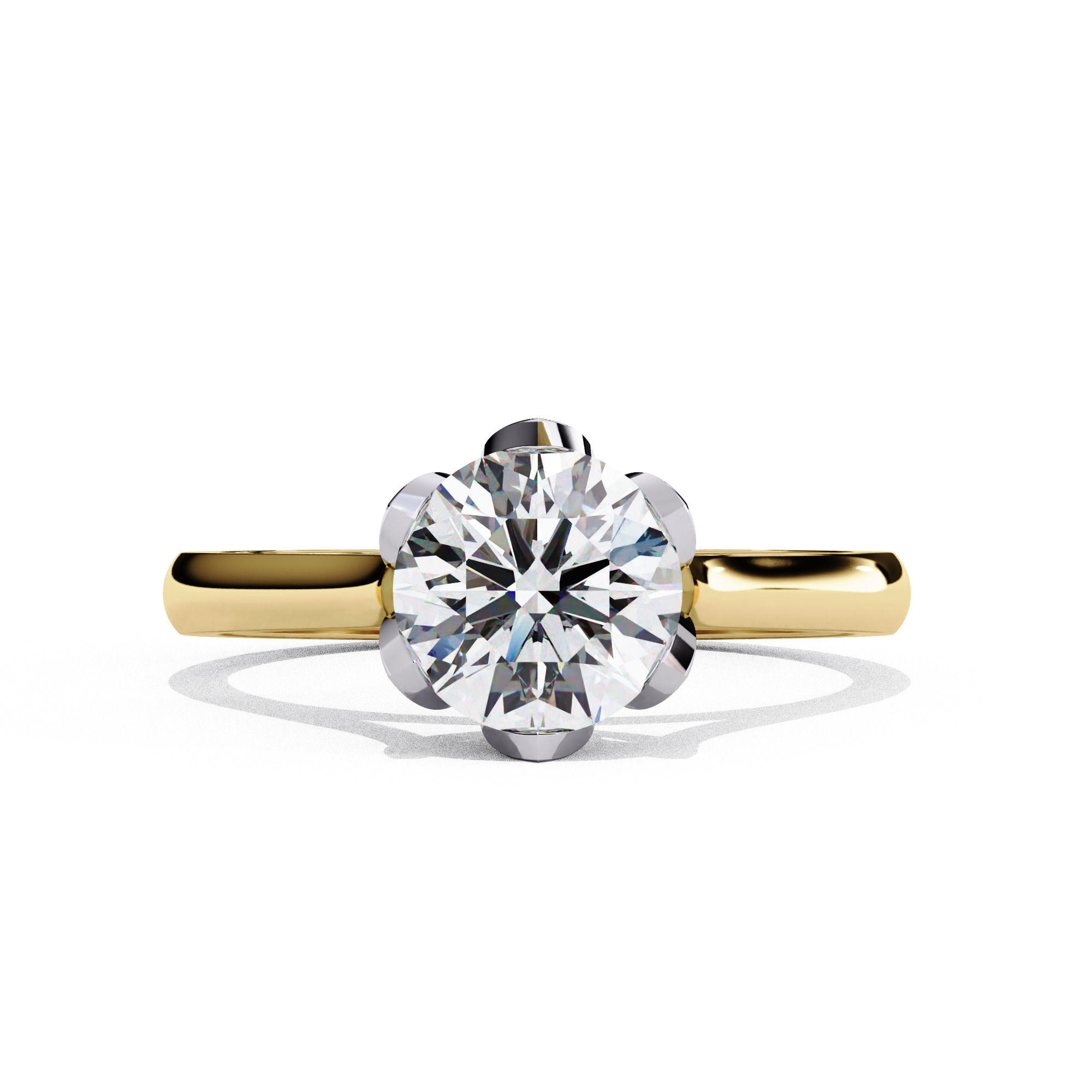ROUND DIAMOND RING -CAD-039 3D model_1