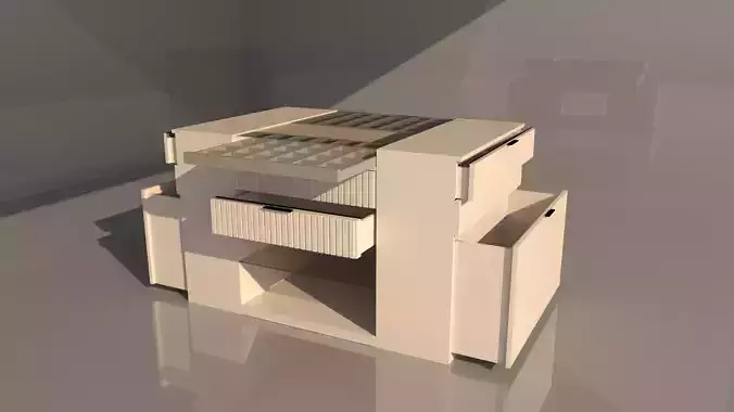 Serena Line Elegance island- glossy  Low-poly 3D model