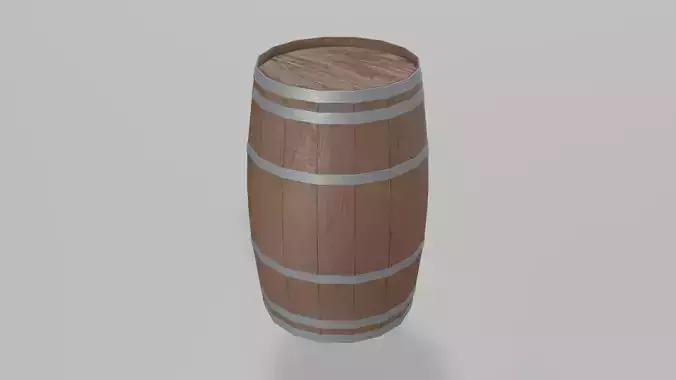 Heavy Toasted Lowpoly Firkin Barrel