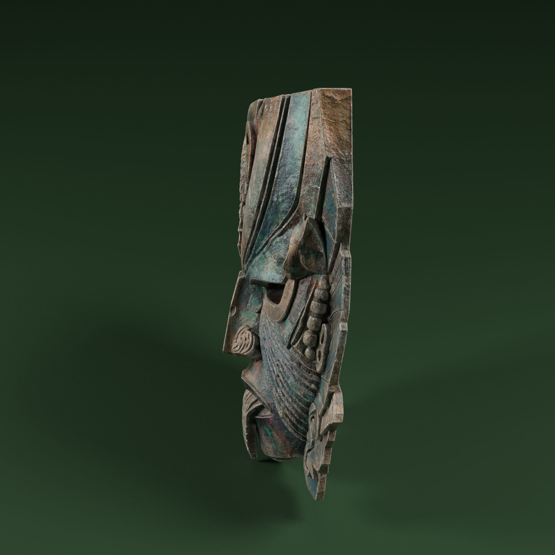 Maya Ceremonial Masks Pack D Low-poly 3D model_8