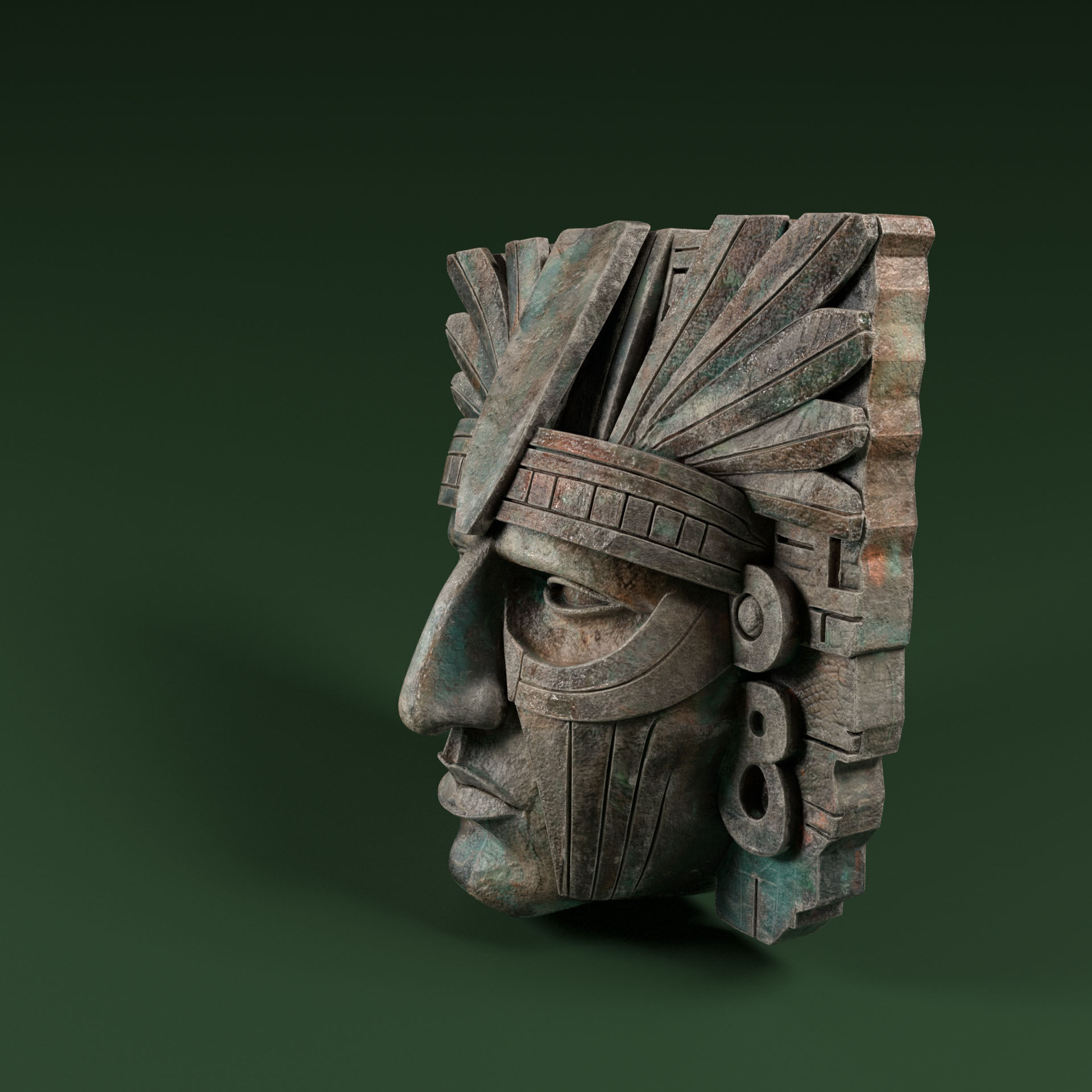 Maya Ceremonial Masks Pack D Low-poly 3D model_48