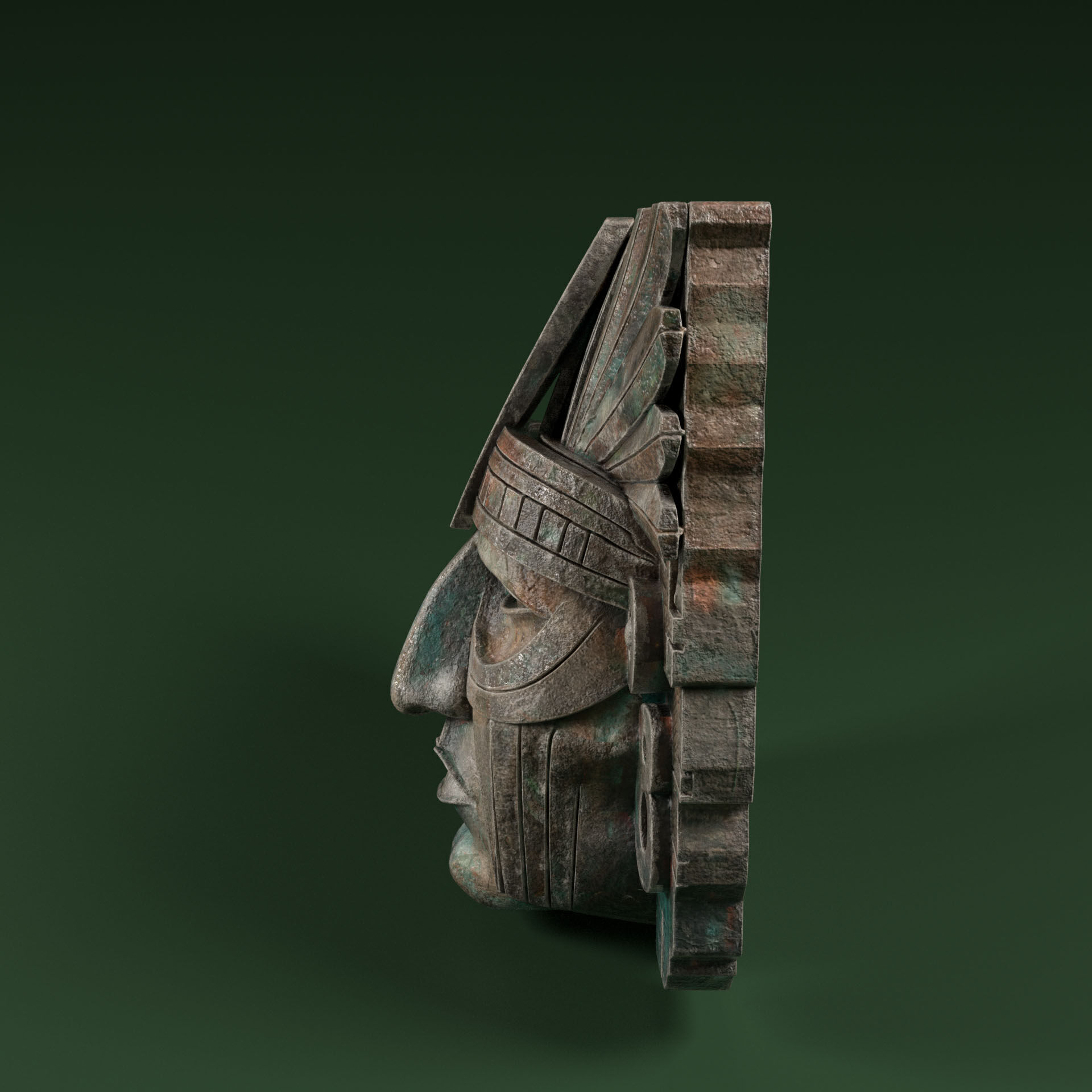 Maya Ceremonial Masks Pack D Low-poly 3D model_47