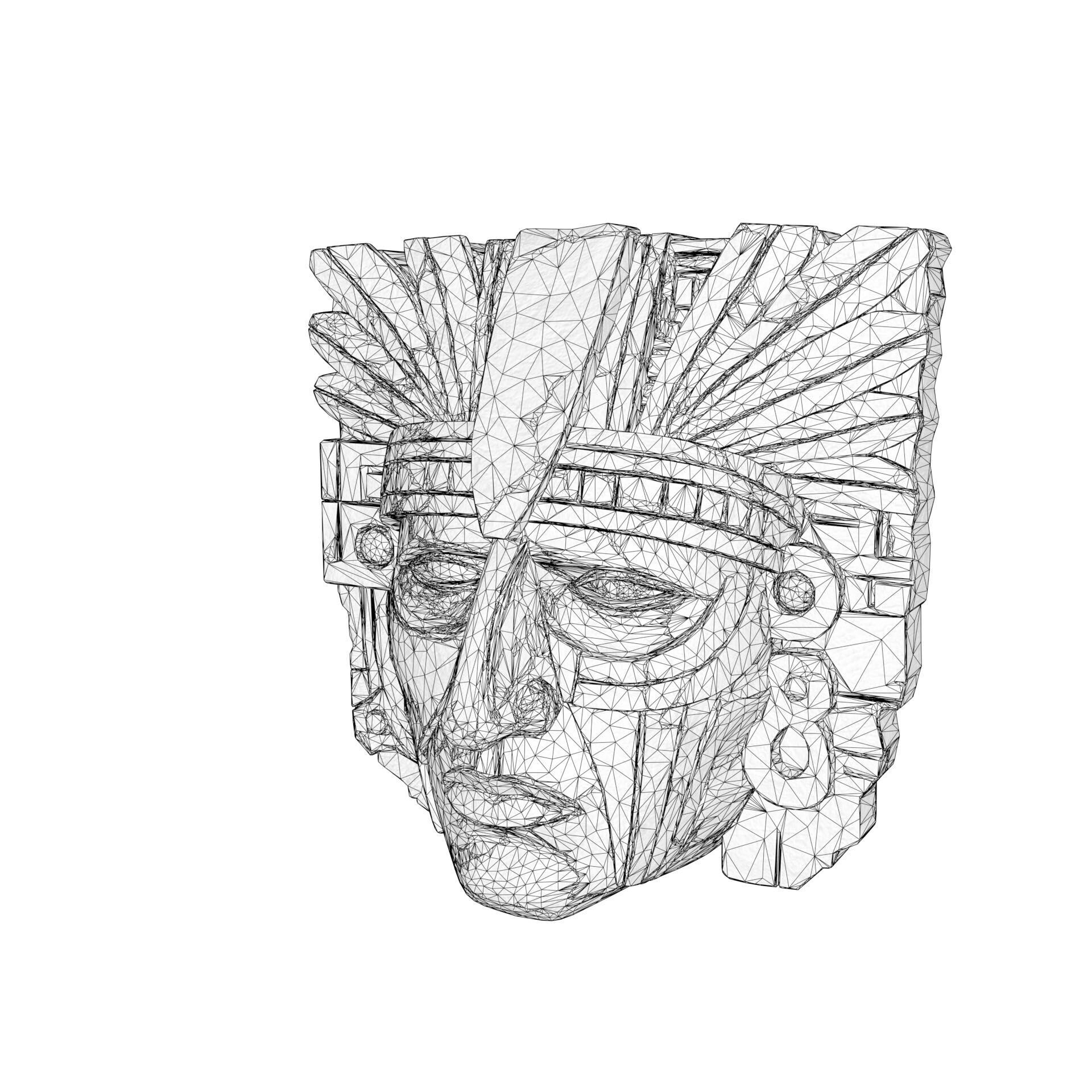 Maya Ceremonial Masks Pack D Low-poly 3D model_51