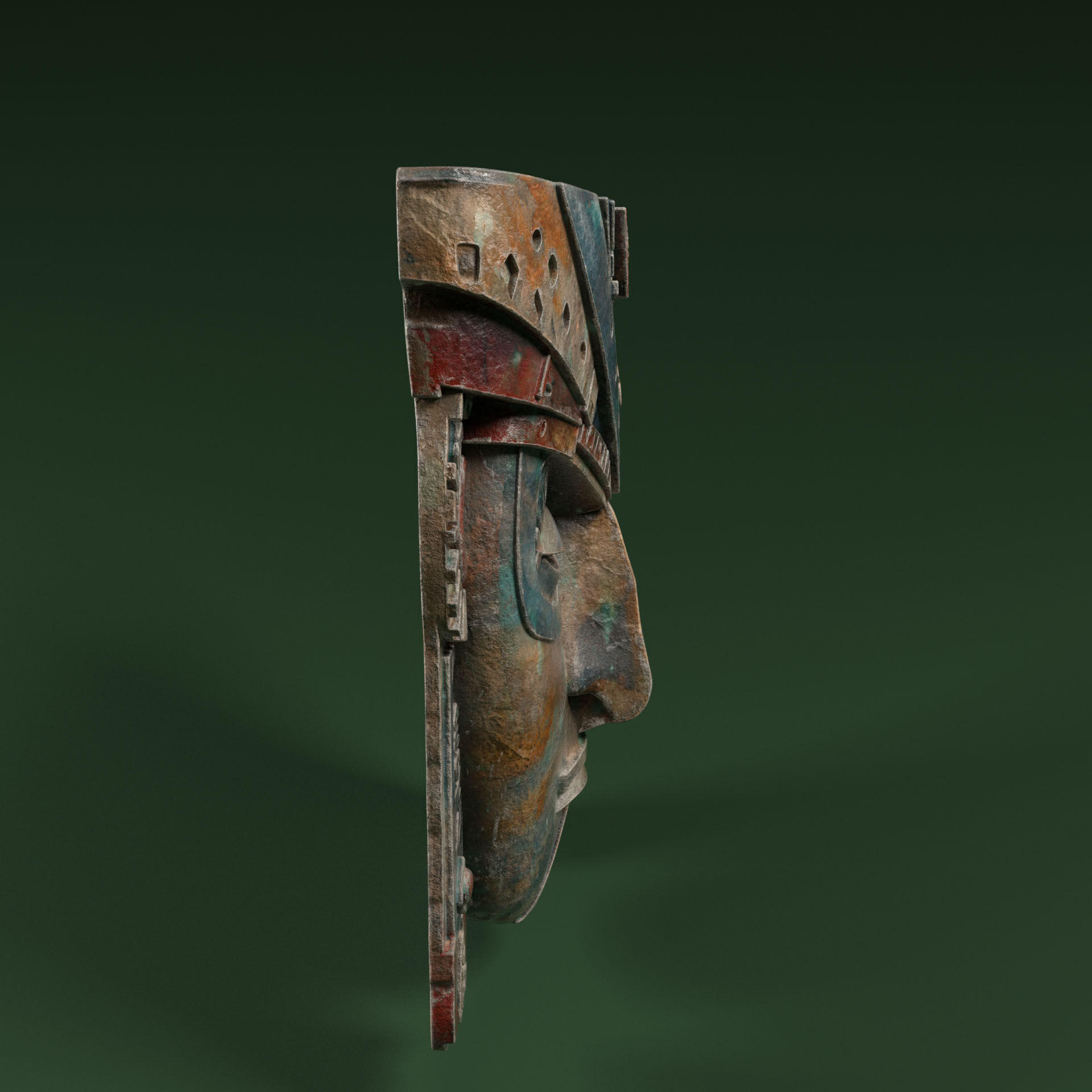 Maya Ceremonial Masks Pack D Low-poly 3D model_30