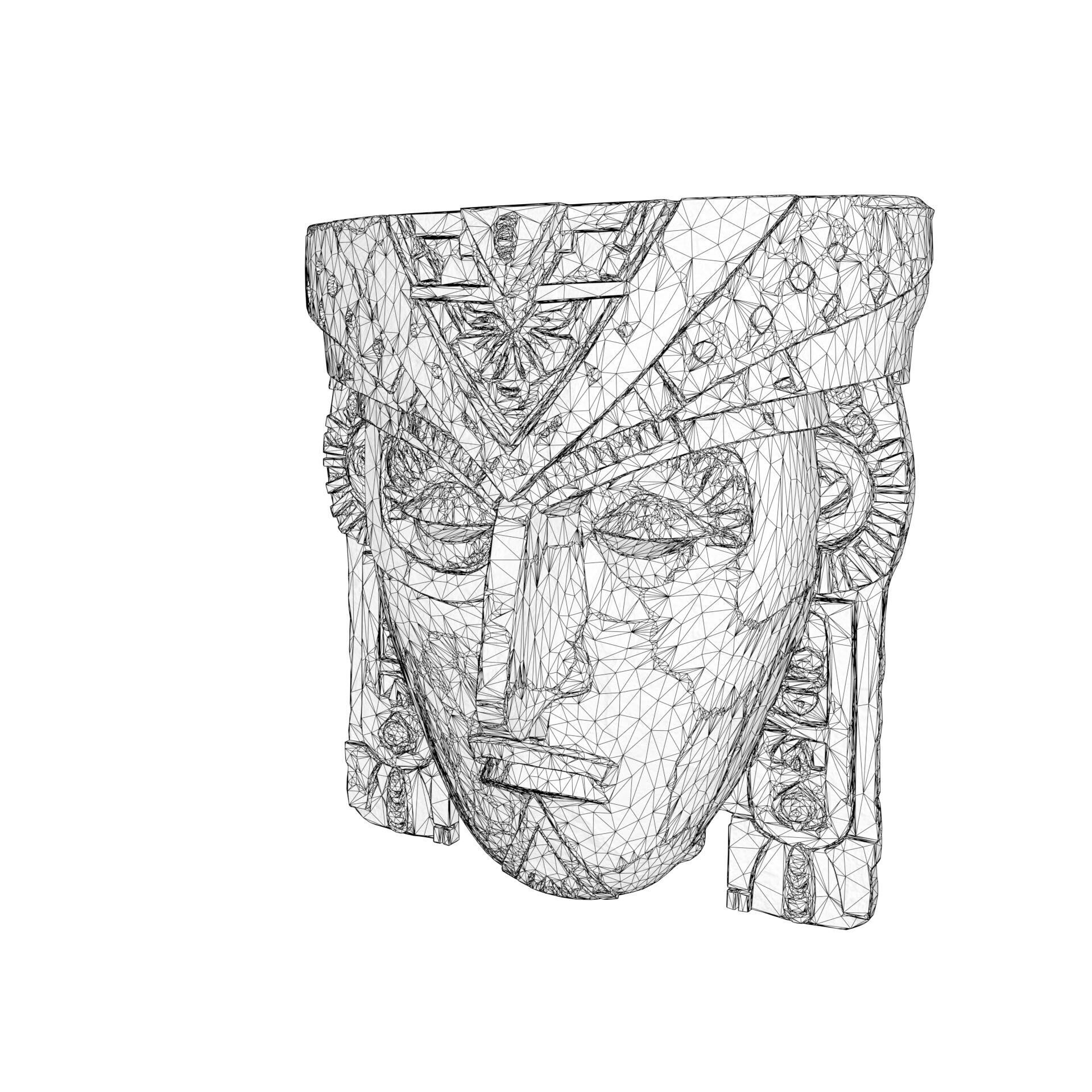 Maya Ceremonial Masks Pack D Low-poly 3D model_38