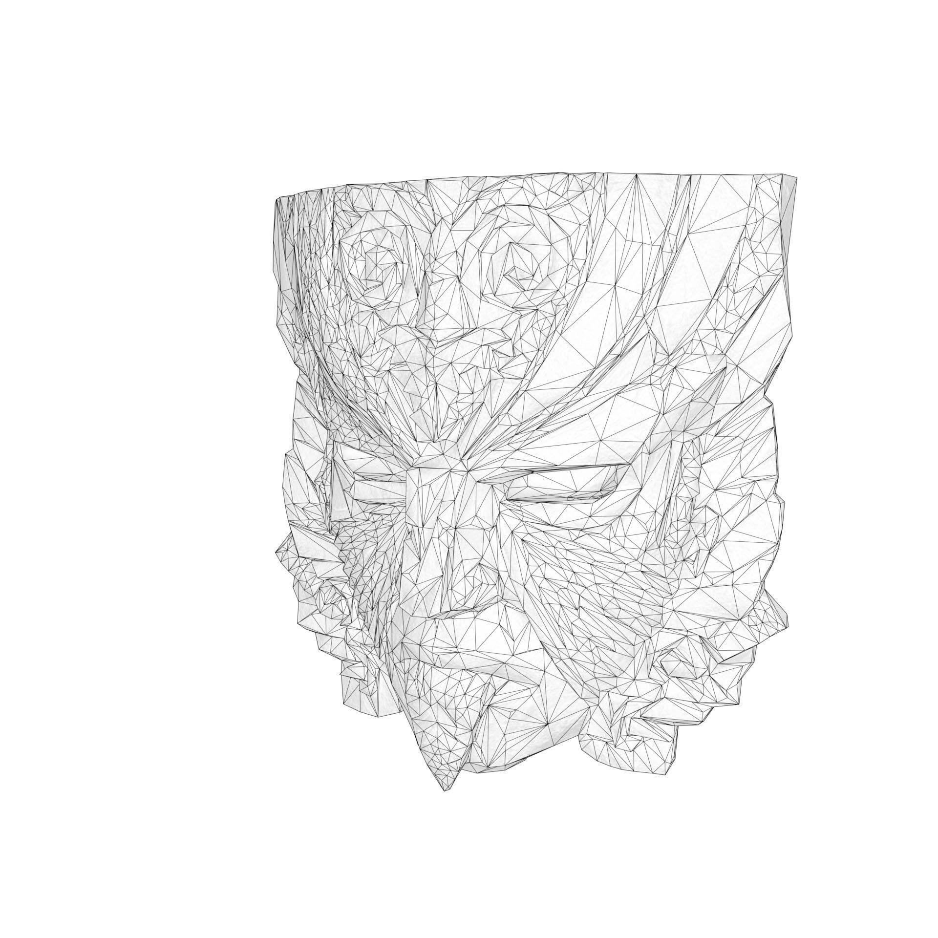 Maya Ceremonial Masks Pack D Low-poly 3D model_13