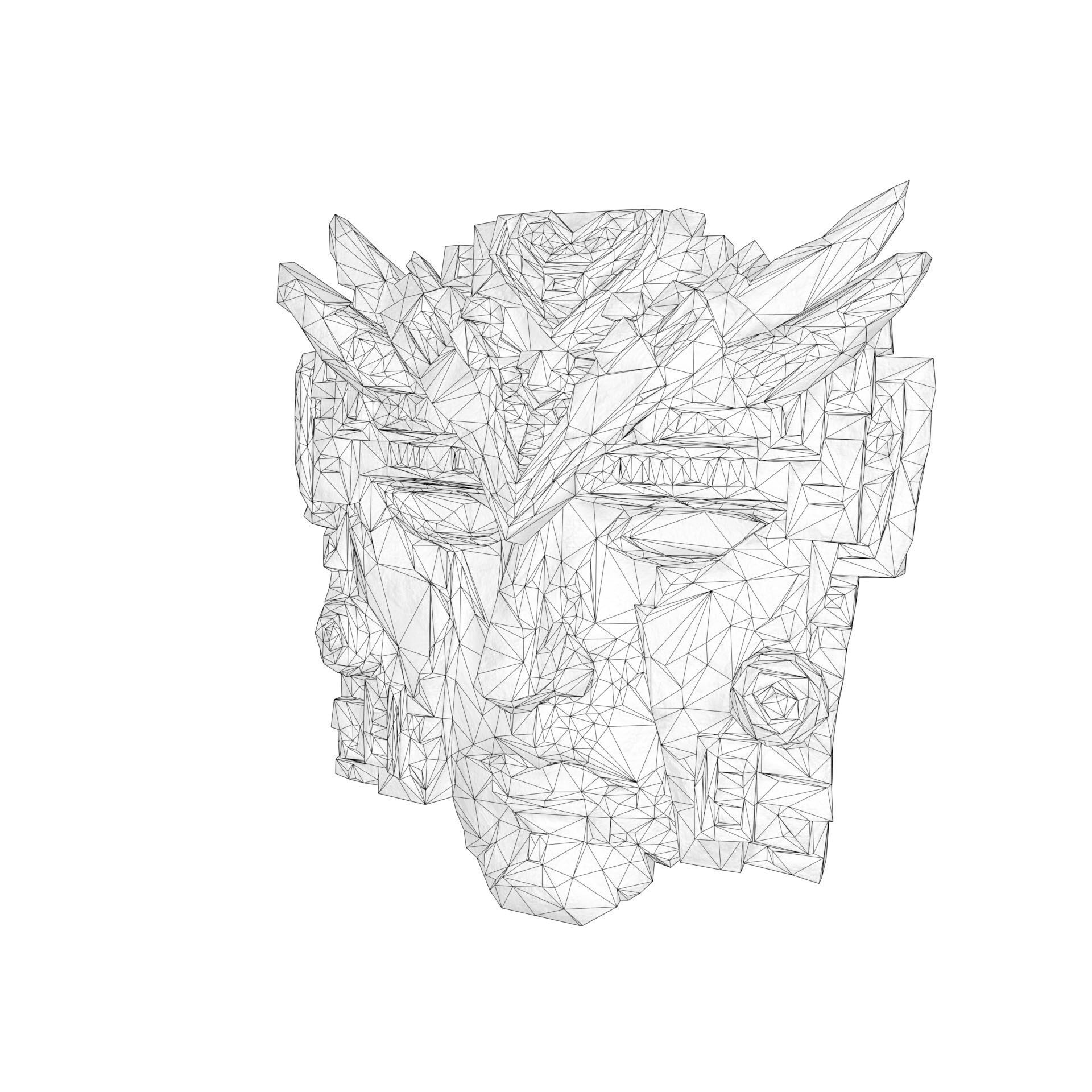 Maya Ceremonial Masks Pack D Low-poly 3D model_26