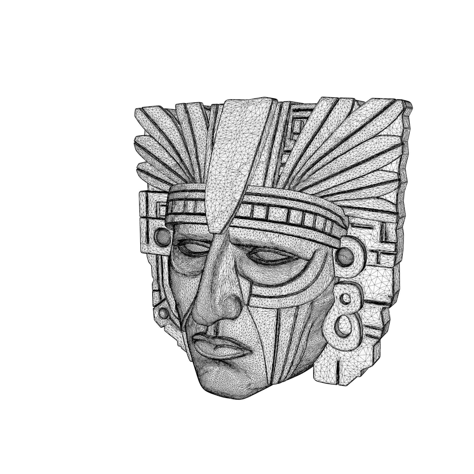 Maya Ceremonial Masks Pack D Low-poly 3D model_50