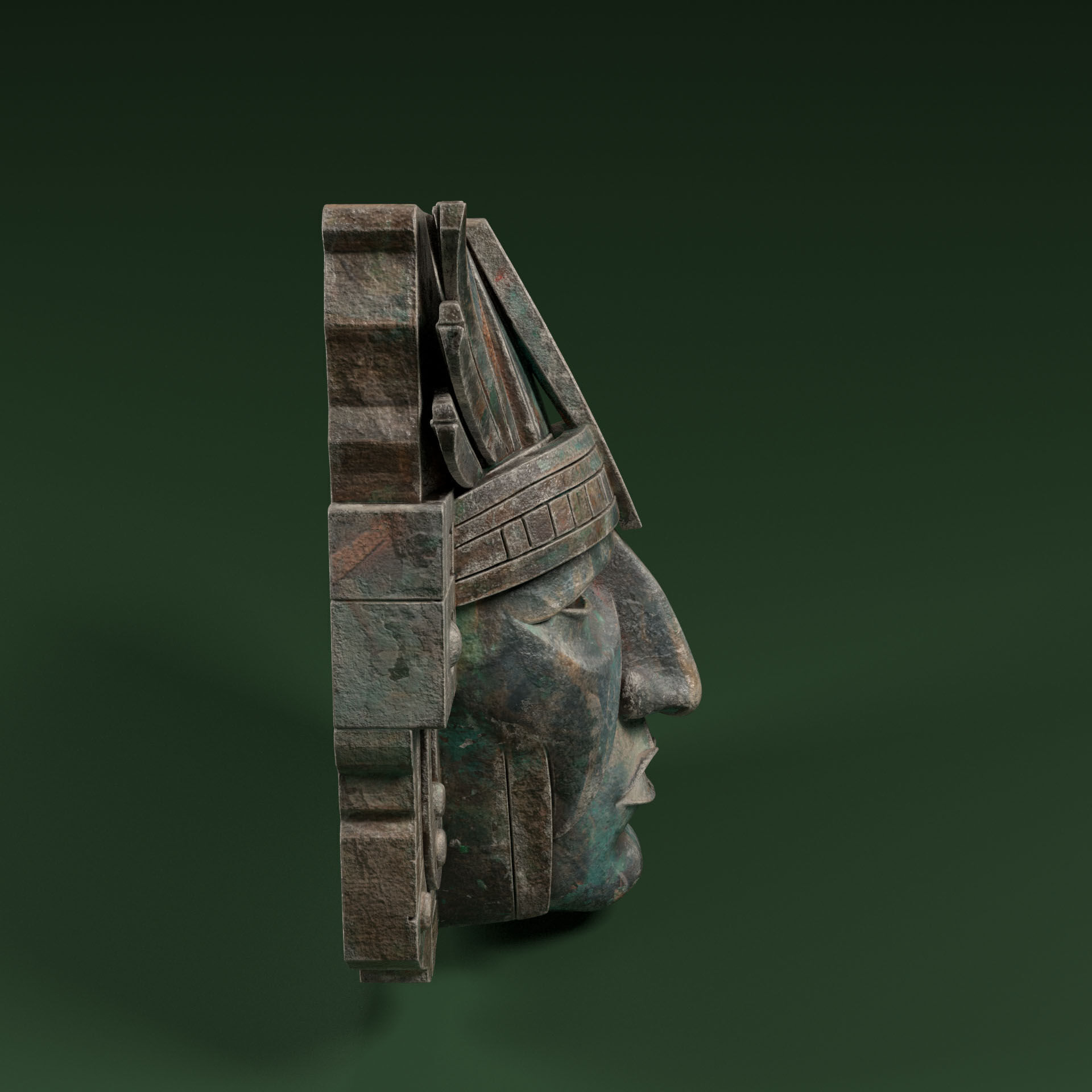 Maya Ceremonial Masks Pack D Low-poly 3D model_43