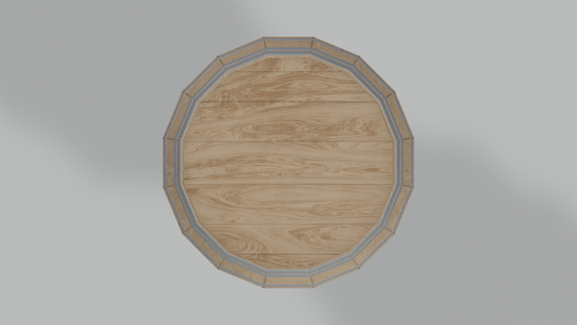 Light Toasted Lowpoly Firkin Barrel Low-poly 3D model_2