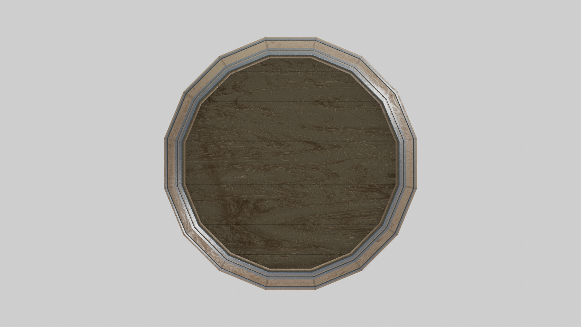 Light Toasted Lowpoly Firkin Barrel Low-poly 3D model_5