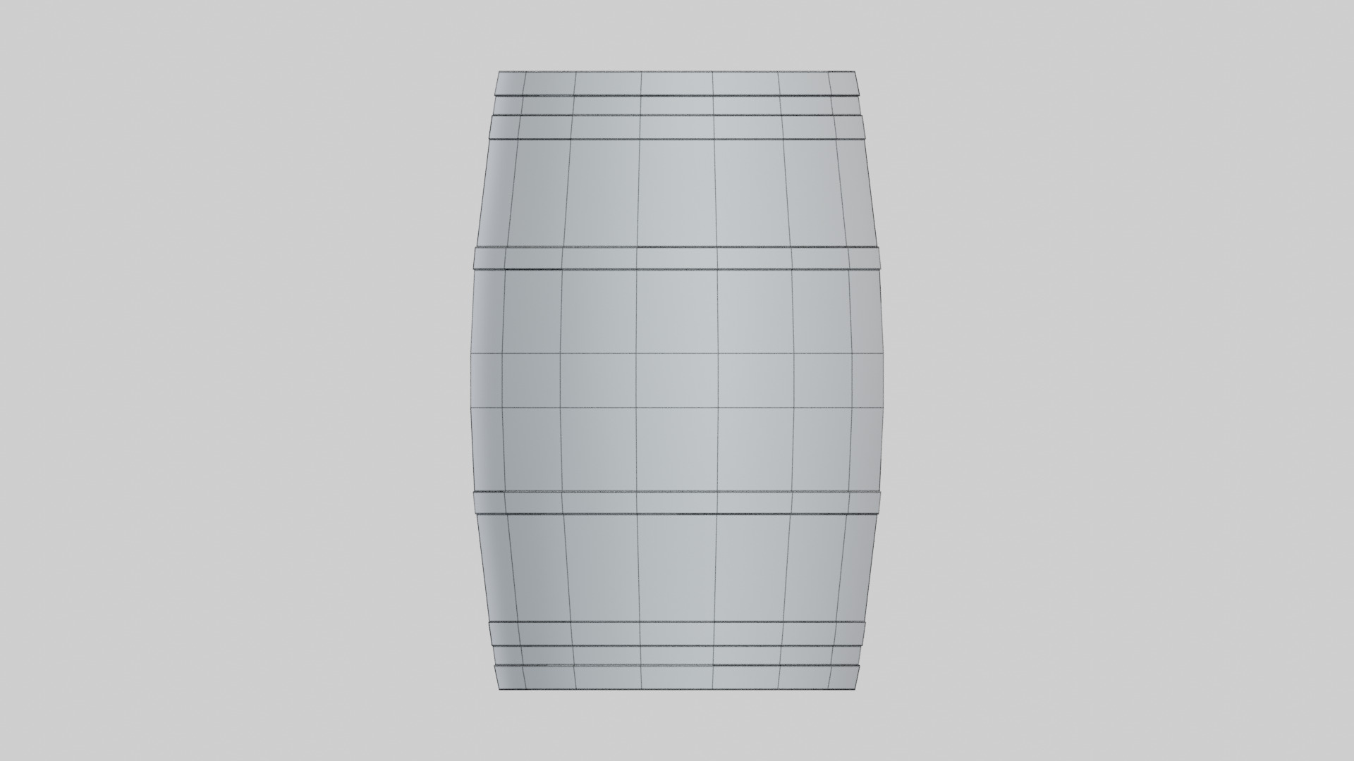 Light Toasted Lowpoly Firkin Barrel Low-poly 3D model_7