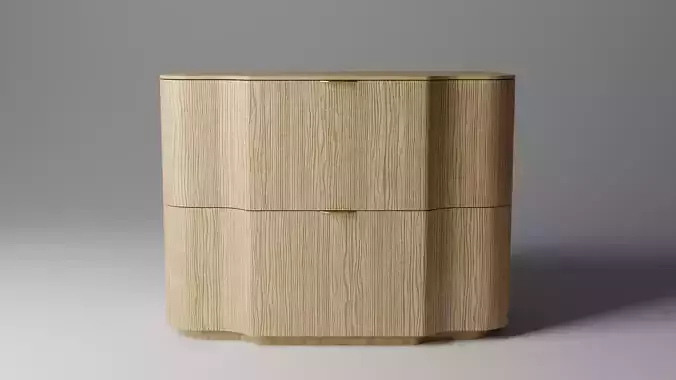 Kyoto Nightstand 3D Japanese-Inspired Luxury Furniture